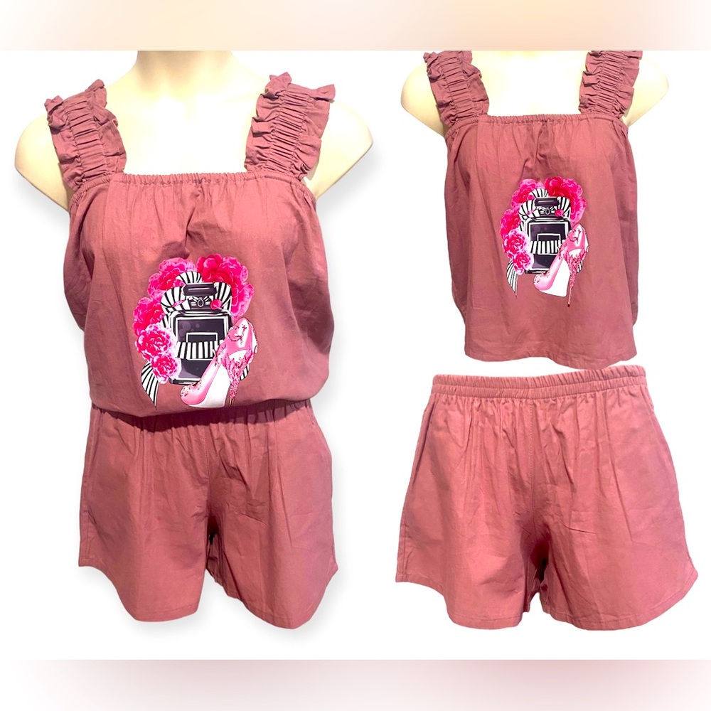 Two Pieces. Tops and Shorts.
